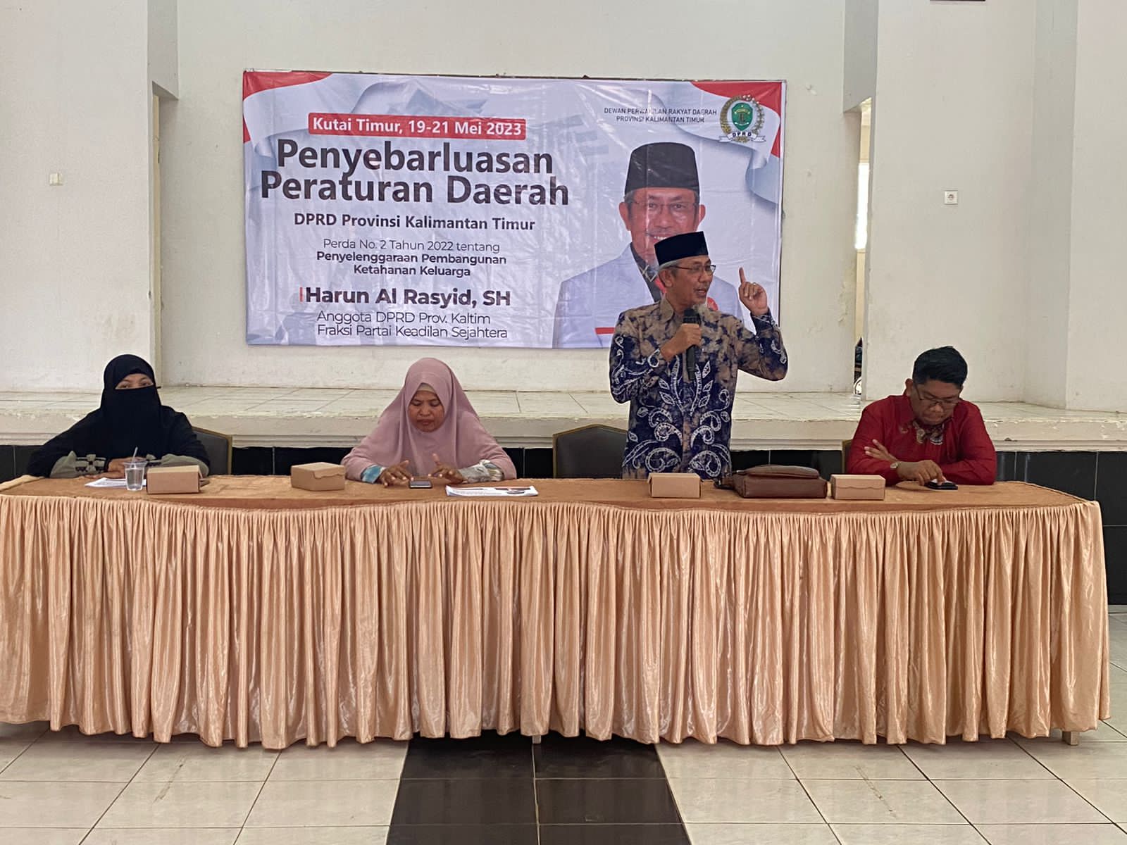 Anggota DPRD Kaltim Harun Al Rasyid Gelar Sosialisasi Perda Pembangunan Ketahanan Keluarga di Sangatta Utara