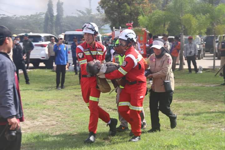 Pemkab Kutim Gelar Apel-Simulasi Penanganan Karhutlah dan Banjir