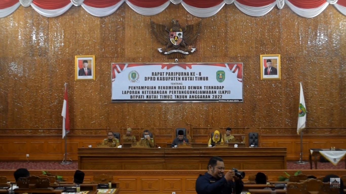 Penyampaian Rekomendasi Dewan Terhadap LKPj Bupati Kutim Tahun Anggaran 2022