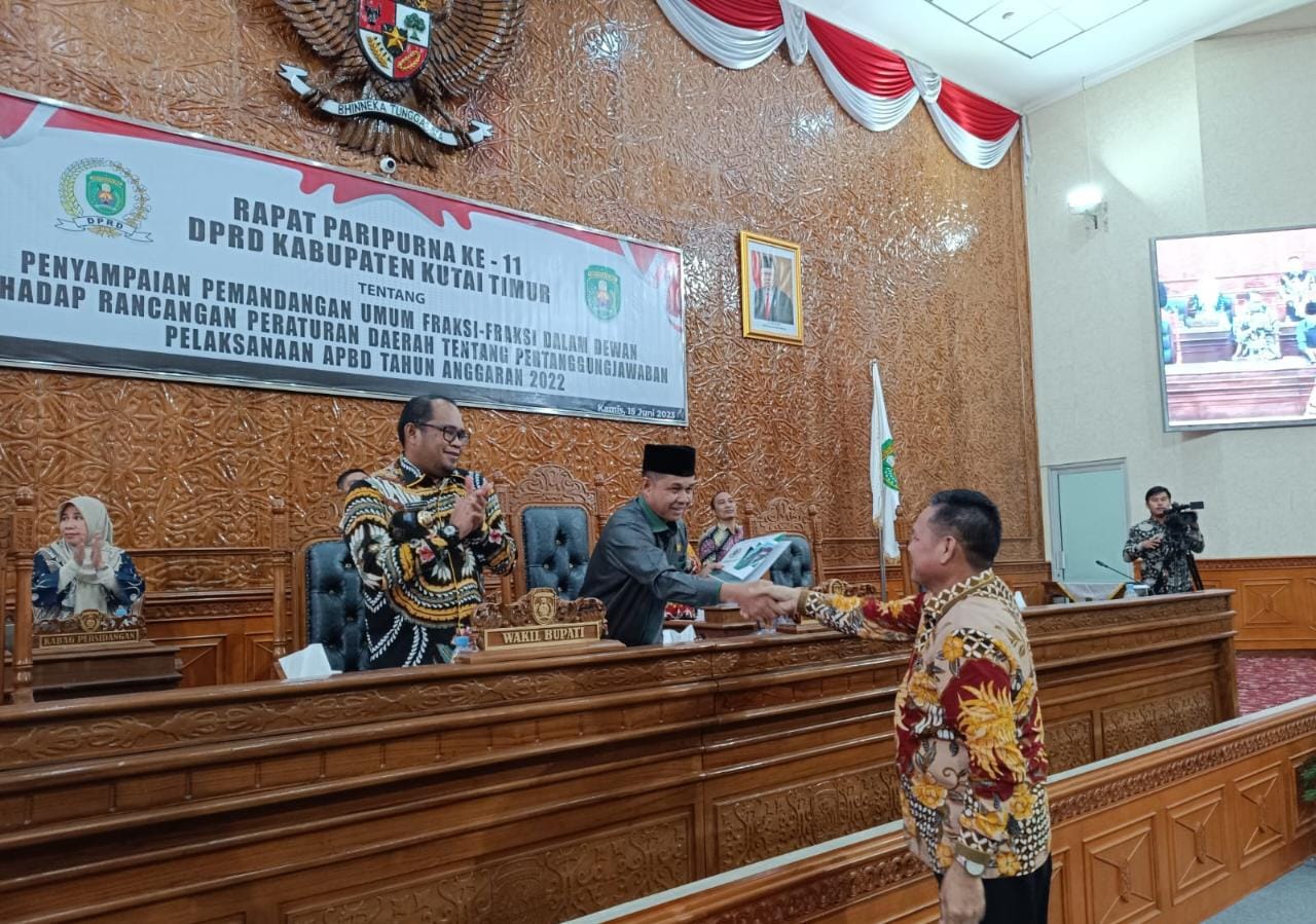 Fraksi KIR Sampaikan Pandangan Umum Terhadap Raperda APBD Kutim 2022