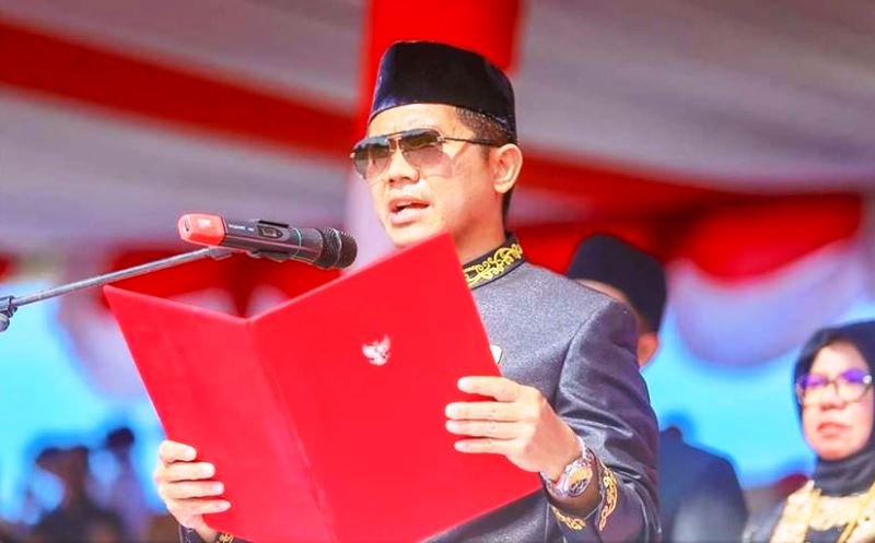 Ketua DPRD Bontang, Andi Faizal Sofyan Hasdam, Membacakan Teks Proklamasi dalam Peringatan HUT RI ke-78