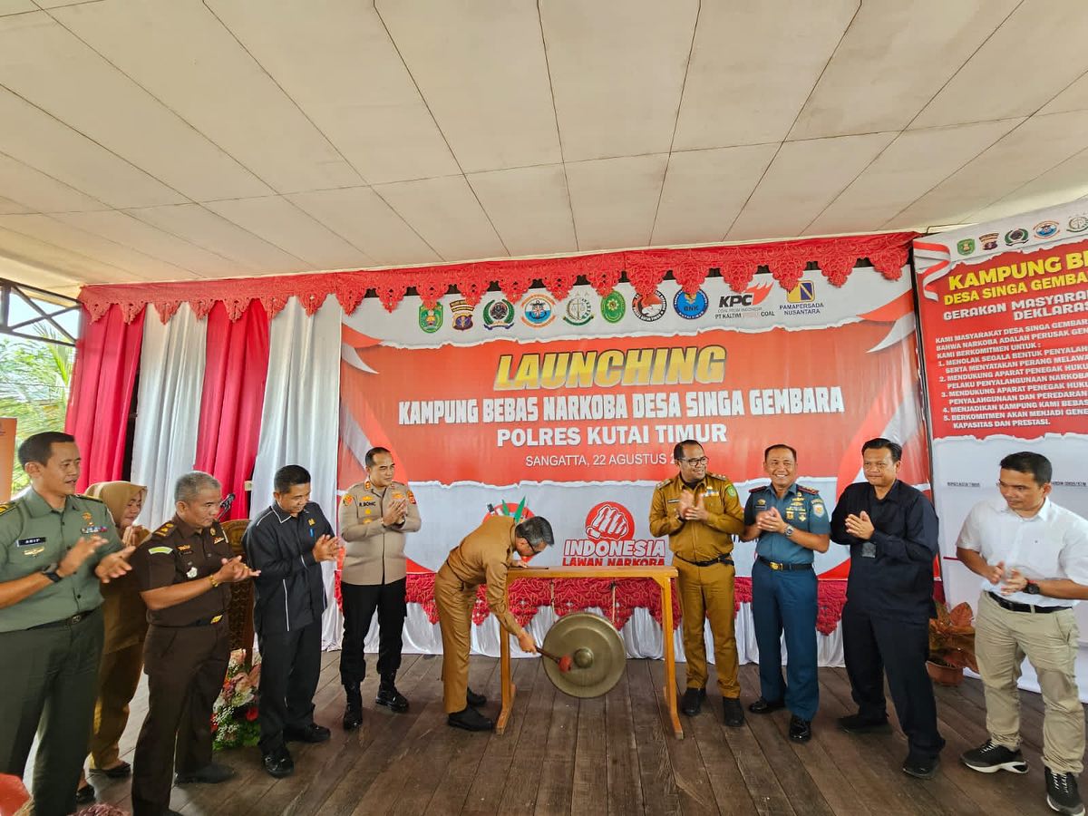 Bupati Kutim Launching Kampung Bebas Narkoba di Singa Gembara