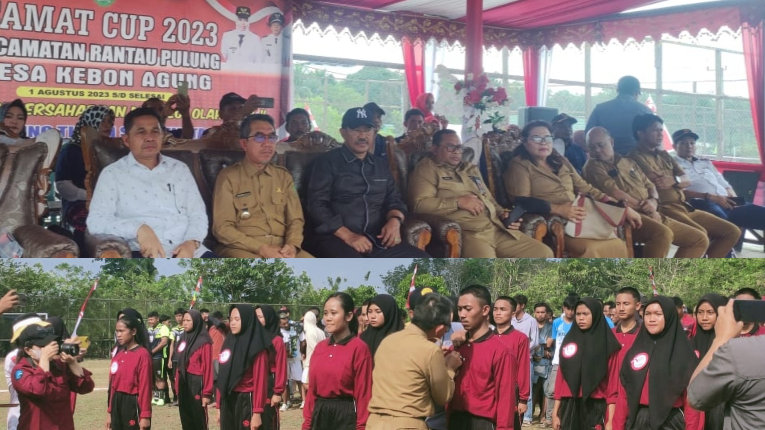 Buka Camat Cup 2023 Rantau Pulung, Bupati Ardiansyah Gelorakan Salam Olahraga