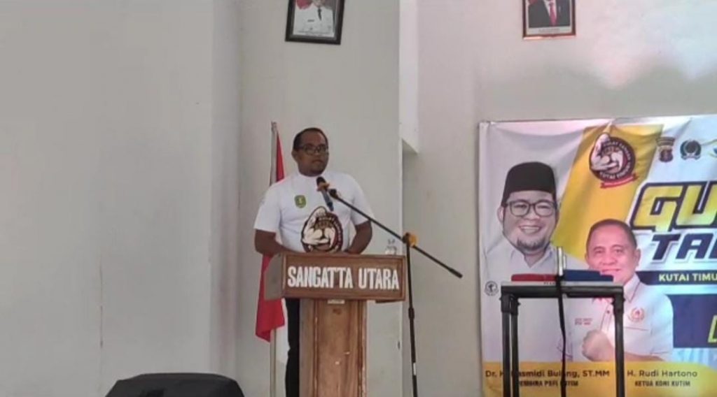 Wabup Kasmidi Bulang: Gulat Tangan Harus Jadi Ikon Kutim, Pemerintah Dukung Penuh